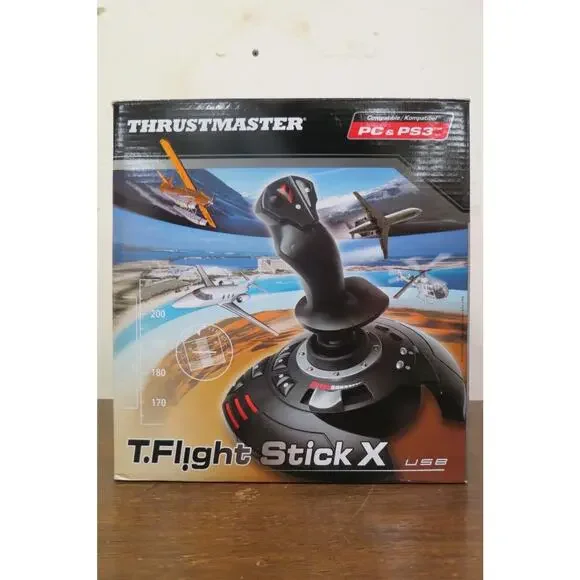 Thrustmaster Joystick T.Flight Stick X Flight Simulators PC & PS3 W/ 2 PS3 Games - Picture 2 of 16